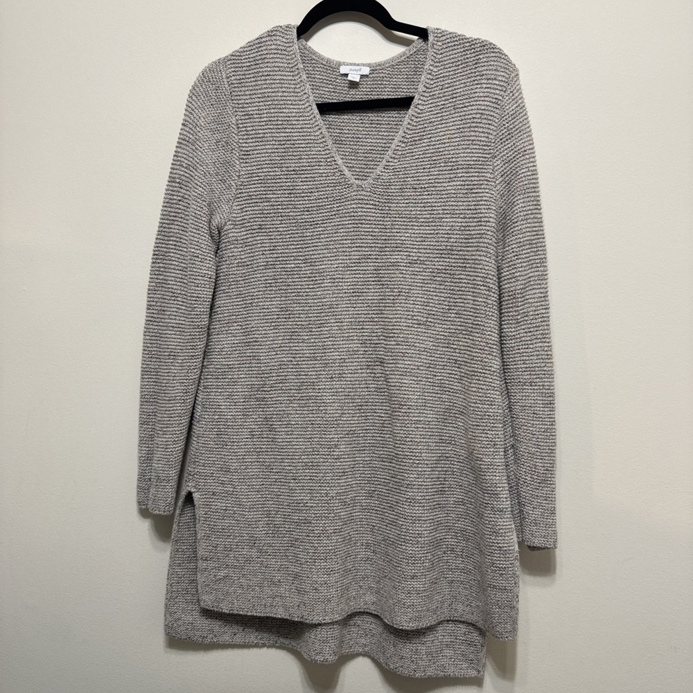 J. Jill Pure Jill Women's M Knit Pullover Tunic Sweater V-Neck Cotton Blend EUC